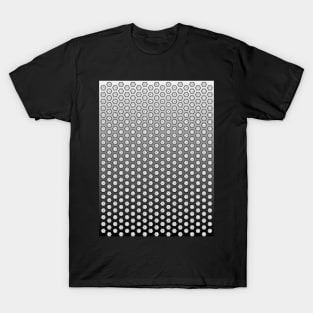 Hexagonal Turtle Pattern Black & White 002 T-Shirt